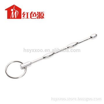 Hot sale New Solid Waves metal sounding rod penis plug glans ring sex toys